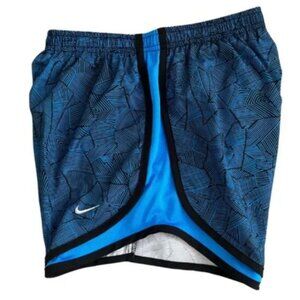 Nike Tempo Athletic Shorts • Size X-Small • Blue/Black Geometric